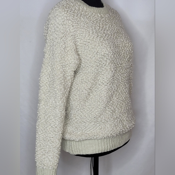 Bycorpus Popcorn Knit Pullover Long Sleeve Cream Sweater Top - Size S - Picture 5 of 10